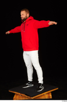  Dave black sneakers dressed red hoodie standing white pants whole body 0018.jpg